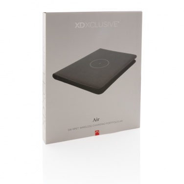 Logotrade promotional giveaway picture of: Air 5W wireless charging portfolio A4 w/ 5000 mAh powerbank